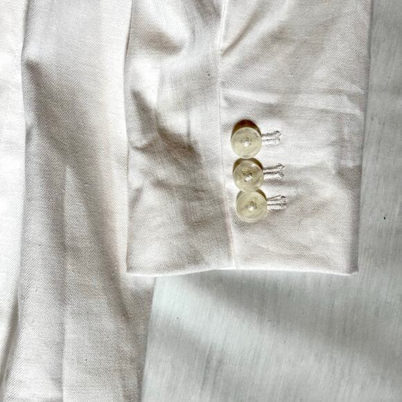 Banana Republic NWT White Linen Blazer Oversized Look $160 Price Tag Size 6 - Picture 10 of 10